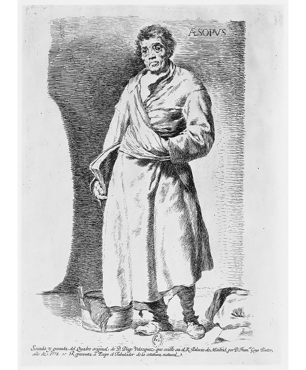 Aesop, after Velázquez, Goya (Francisco de Goya y Lucientes) (Spanish, Fuendetodos 1746–1828 Bordeaux), Etching
