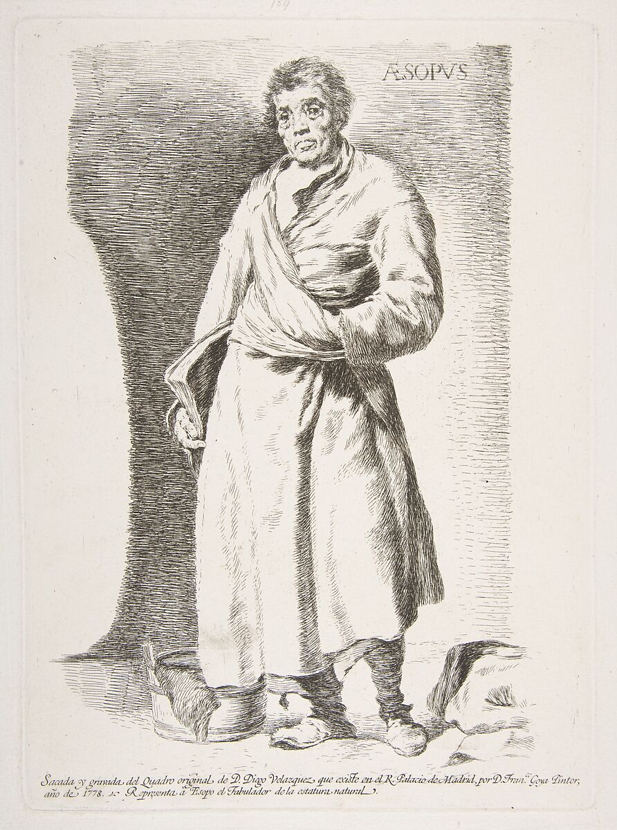 Aesop, after Velázquez, Goya (Francisco de Goya y Lucientes) (Spanish, Fuendetodos 1746–1828 Bordeaux), Etching 