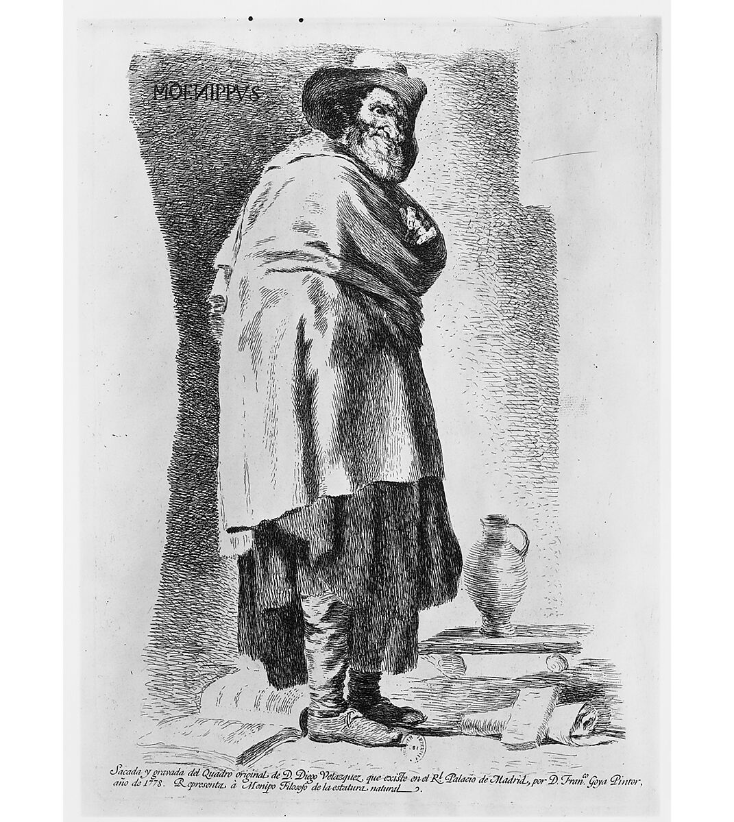 Menippus, after Velázquez, Goya (Francisco de Goya y Lucientes) (Spanish, Fuendetodos 1746–1828 Bordeaux), Etching