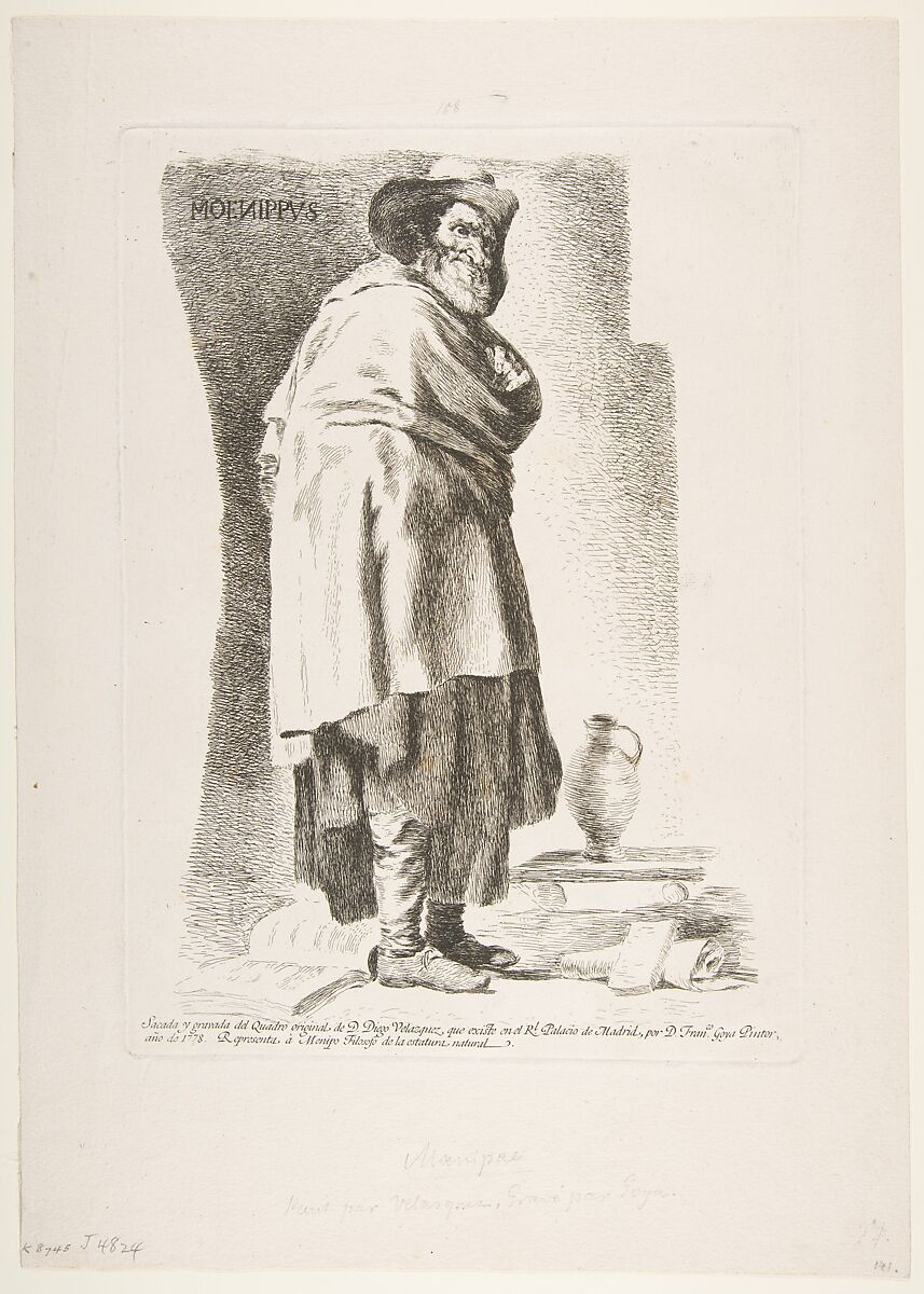 Menippus, after Velázquez, Goya (Francisco de Goya y Lucientes) (Spanish, Fuendetodos 1746–1828 Bordeaux), Etching