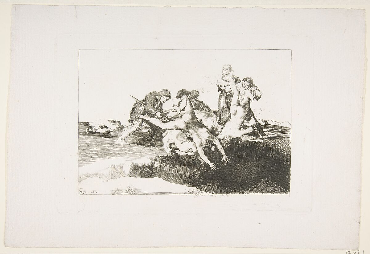 Plate 27 from "The Disasters of War" (Los Desastres de la Guerra): 'Charity' (Caridad), Goya (Francisco de Goya y Lucientes) (Spanish, Fuendetodos 1746–1828 Bordeaux), Etching, drypoint, burin (proof impression) 