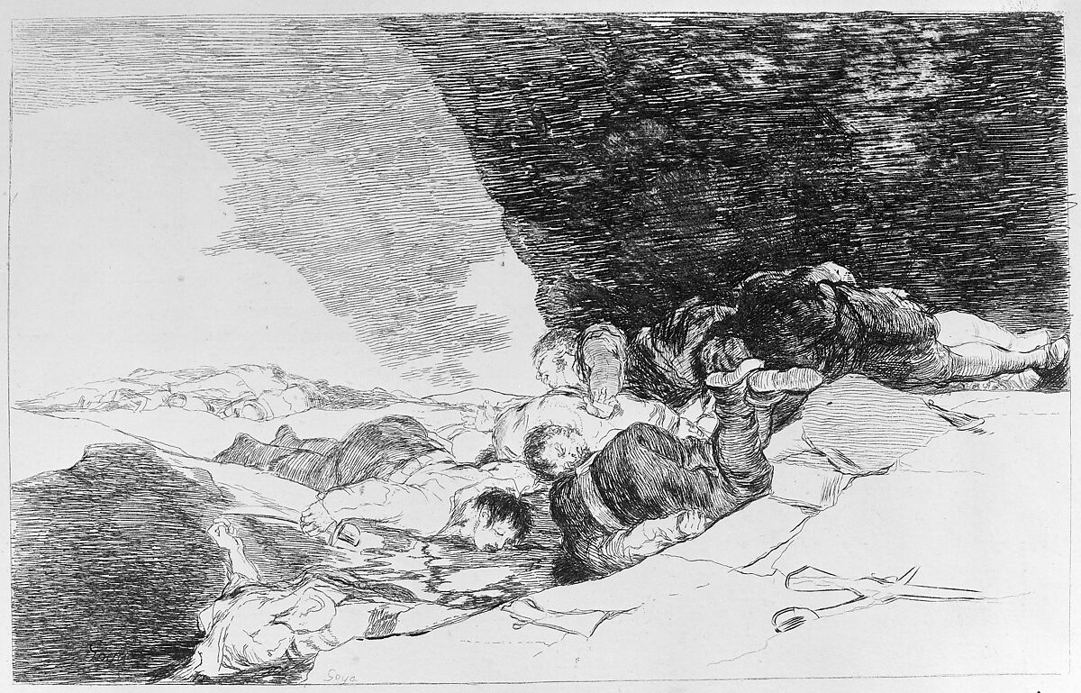Plate 23 from "The Disasters of War" (Los Desastres de la Guerra): 'The Same Elsewhere' (Lo mismo en otras partes), Goya (Francisco de Goya y Lucientes) (Spanish, Fuendetodos 1746–1828 Bordeaux), Etching, drypoint, burin (proof impression)