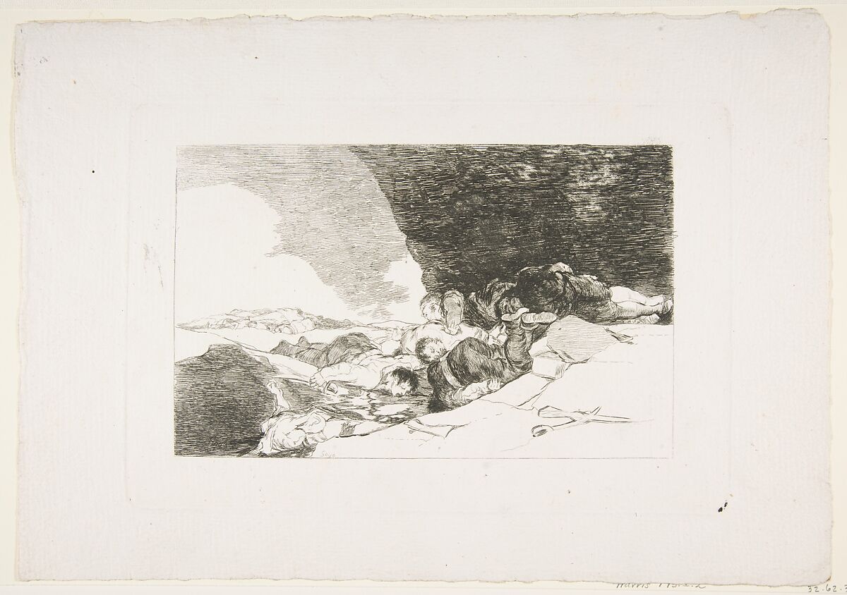 Plate 23 from "The Disasters of War" (Los Desastres de la Guerra): 'The Same Elsewhere' (Lo mismo en otras partes), Goya (Francisco de Goya y Lucientes) (Spanish, Fuendetodos 1746–1828 Bordeaux), Etching, drypoint, burin (proof impression) 