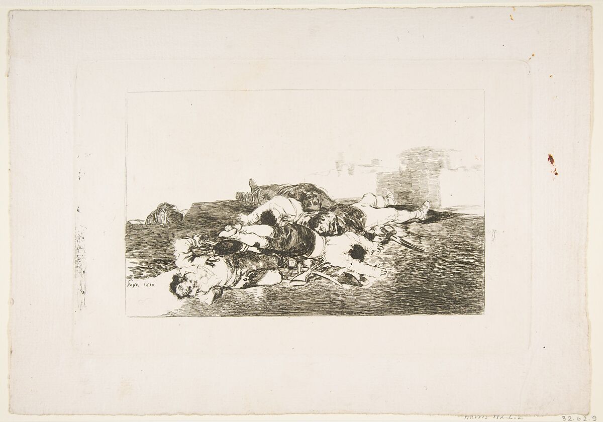 Plate 22 from "The Disasters of War" (Los Desastres de la Guerra): 'Even worse' (Tanto y mas), Goya (Francisco de Goya y Lucientes) (Spanish, Fuendetodos 1746–1828 Bordeaux), Etching, burin (proof impression) 