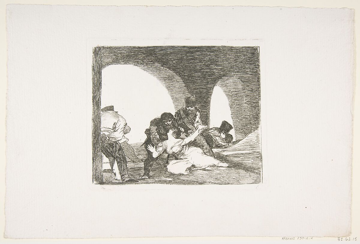 Plate 13 from "The Disasters of War" (Los Desastres de la Guerra): 'Bitter to be Present' (Amarga presencia), Goya (Francisco de Goya y Lucientes) (Spanish, Fuendetodos 1746–1828 Bordeaux), Etching, burin 