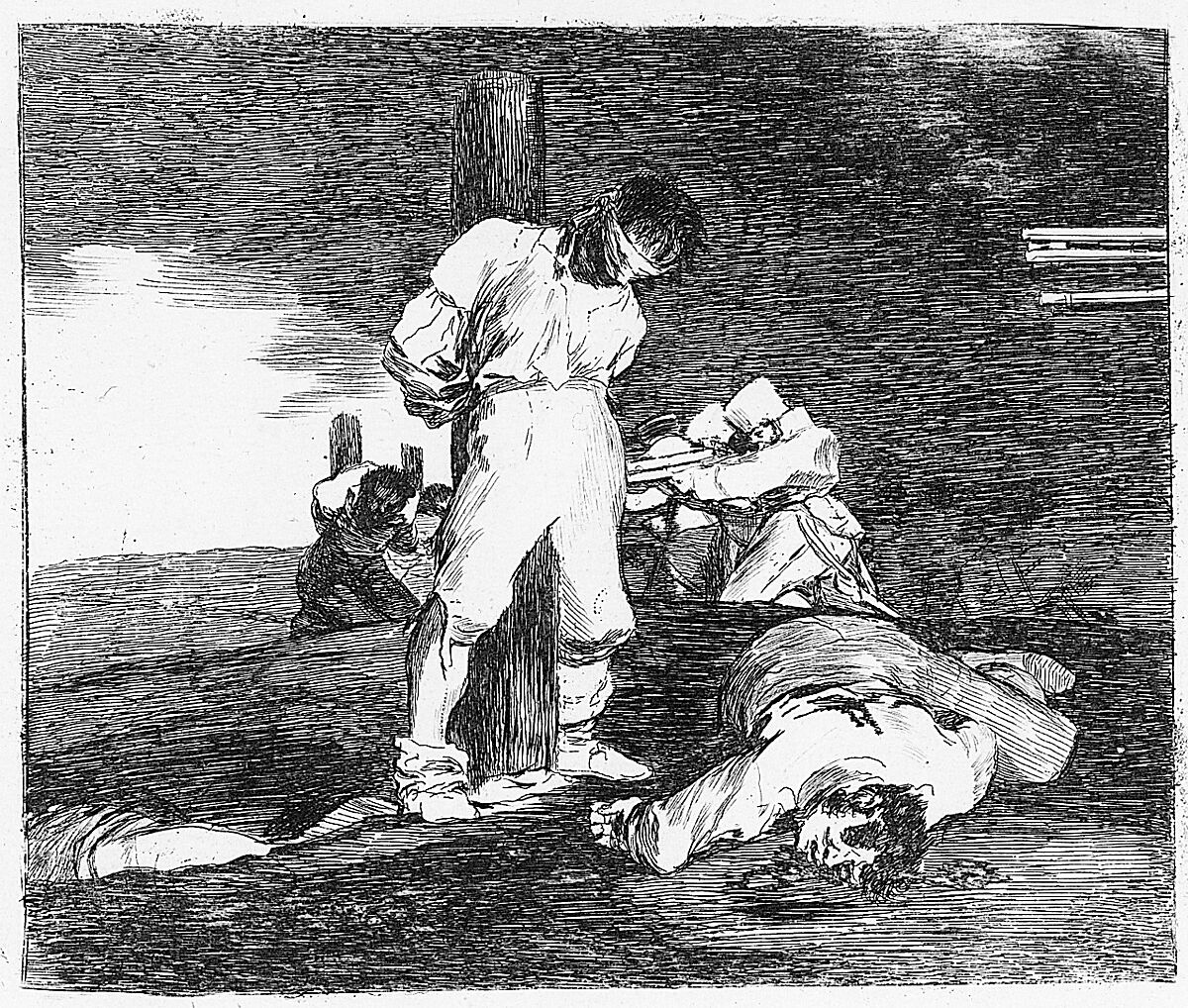 Plate 15 from "The Disasters of War" (Los Desastres de la Guerra): 'And there is no help' (Y no hai remedio), Goya (Francisco de Goya y Lucientes) (Spanish, Fuendetodos 1746–1828 Bordeaux), Etching, drypoint, burin, burnisher