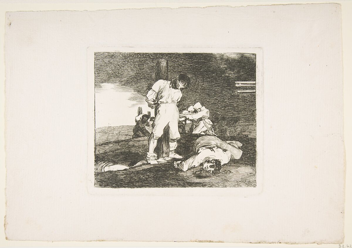 Plate 15 from "The Disasters of War" (Los Desastres de la Guerra): 'And there is no help' (Y no hai remedio), Goya (Francisco de Goya y Lucientes) (Spanish, Fuendetodos 1746–1828 Bordeaux), Etching, drypoint, burin, burnisher 
