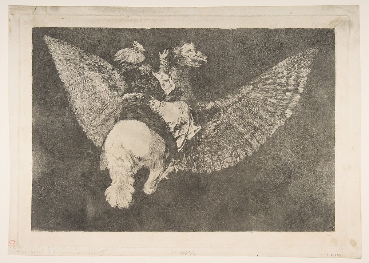 'Flying Folly' from the 'Disparates' (Follies / Irrationalities), Goya (Francisco de Goya y Lucientes) (Spanish, Fuendetodos 1746–1828 Bordeaux), Etching, aquatint 