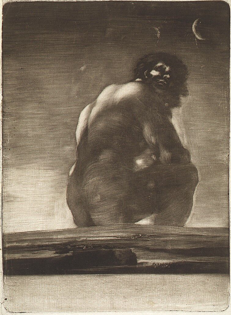 Goya (Francisco de Goya y Lucientes) - Seated Giant - The
