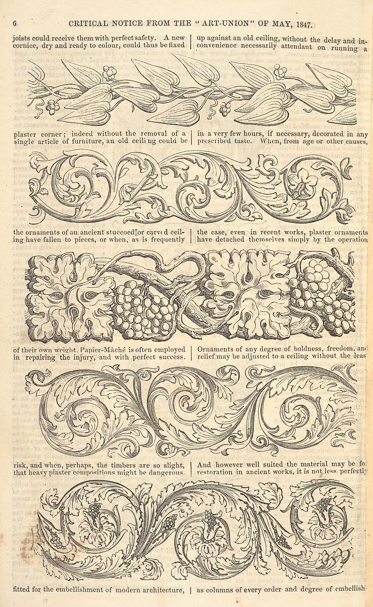 Illustrated Tariff of the Improved Papier-Mâché Picture Frames, also, Enriched Mouldings, made by machinery in twelve feet lengths, without join, Written and published by Charles Frederick Bielefeld (British, active 1836–50), Illustrations: wood engraving, lithographs 