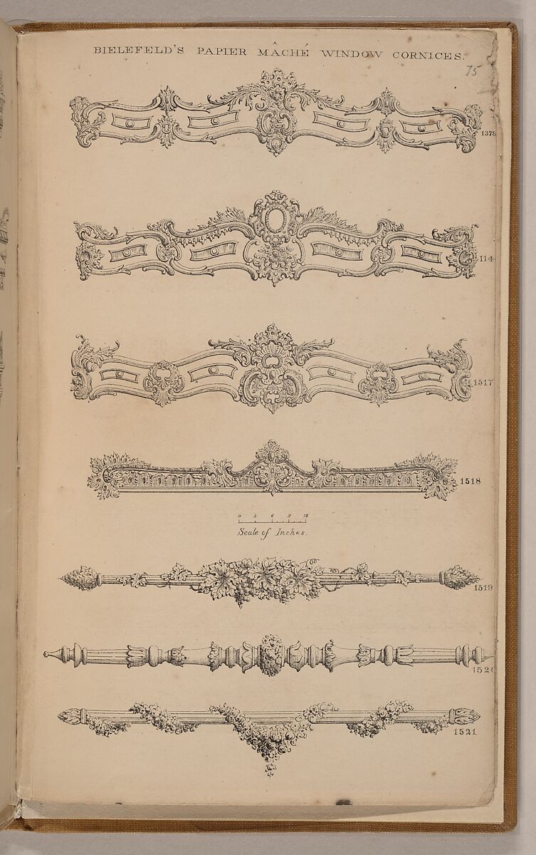 Illustrated Tariff of the Improved Papier-Mâché Picture Frames, also, Enriched Mouldings, made by machinery in twelve feet lengths, without join, Written and published by Charles Frederick Bielefeld (British, active 1836–50), Illustrations: wood engraving, lithographs