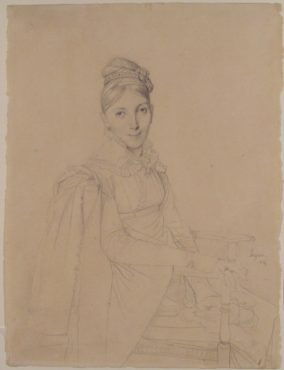 Portrait of a Seated Lady, Jean Auguste Dominique Ingres (French, Montauban 1780–1867 Paris), Graphite