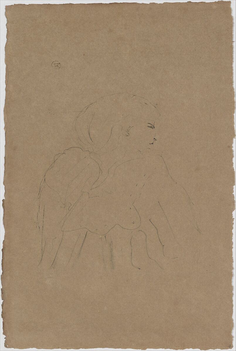 Jane Hading, Henri de Toulouse-Lautrec (French, Albi 1864–1901 Saint-André-du-Bois), Crayon lithograph on greenish brown laid paper 