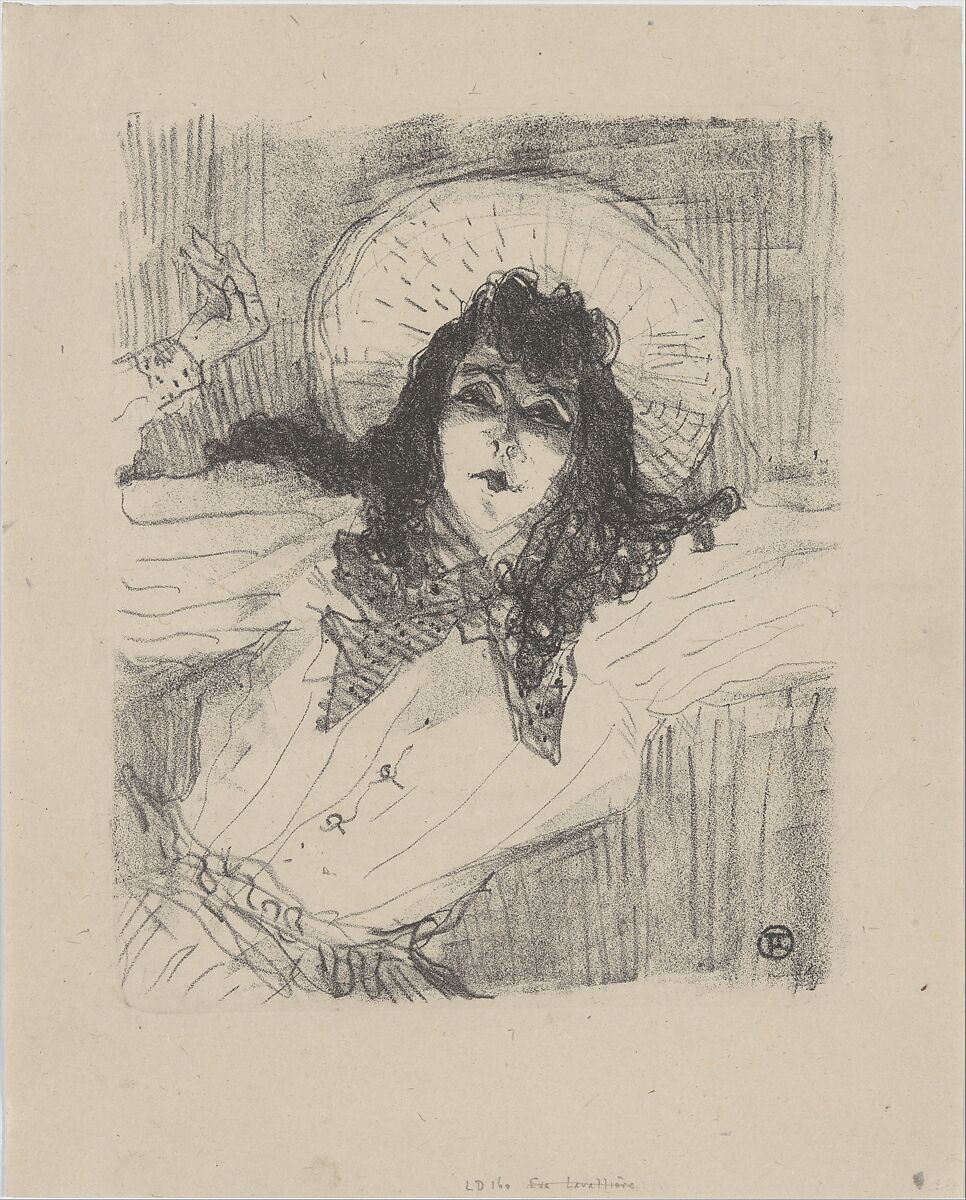 May Belfort, Henri de Toulouse-Lautrec (French, Albi 1864–1901 Saint-André-du-Bois), Crayon lithograph on china paper