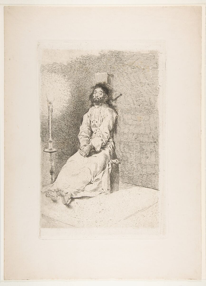 The garroted man (El agarrotado), Goya (Francisco de Goya y Lucientes) (Spanish, Fuendetodos 1746–1828 Bordeaux), Etching, burin