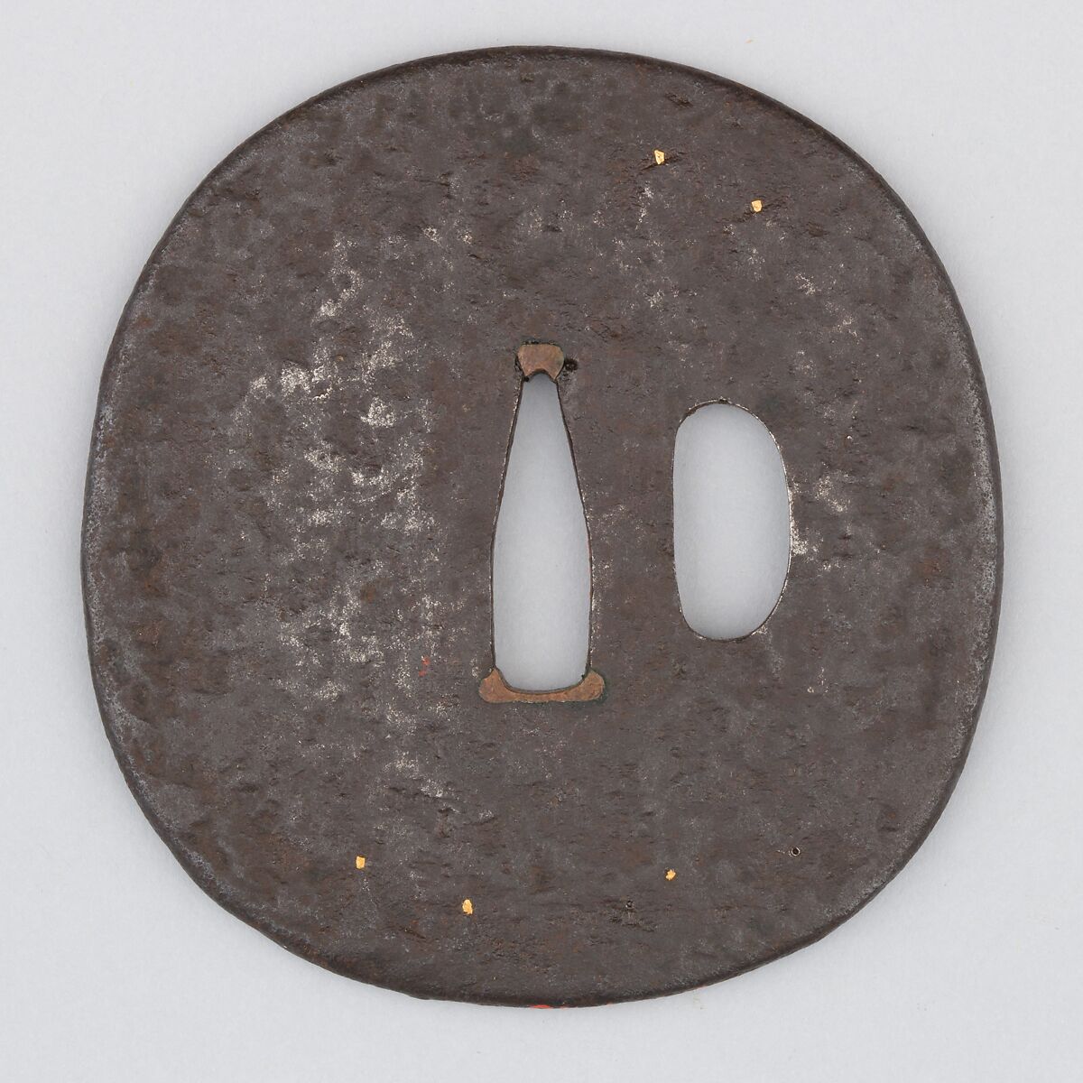 Sword Guard (Tsuba), Iron, silver, copper, Japanese