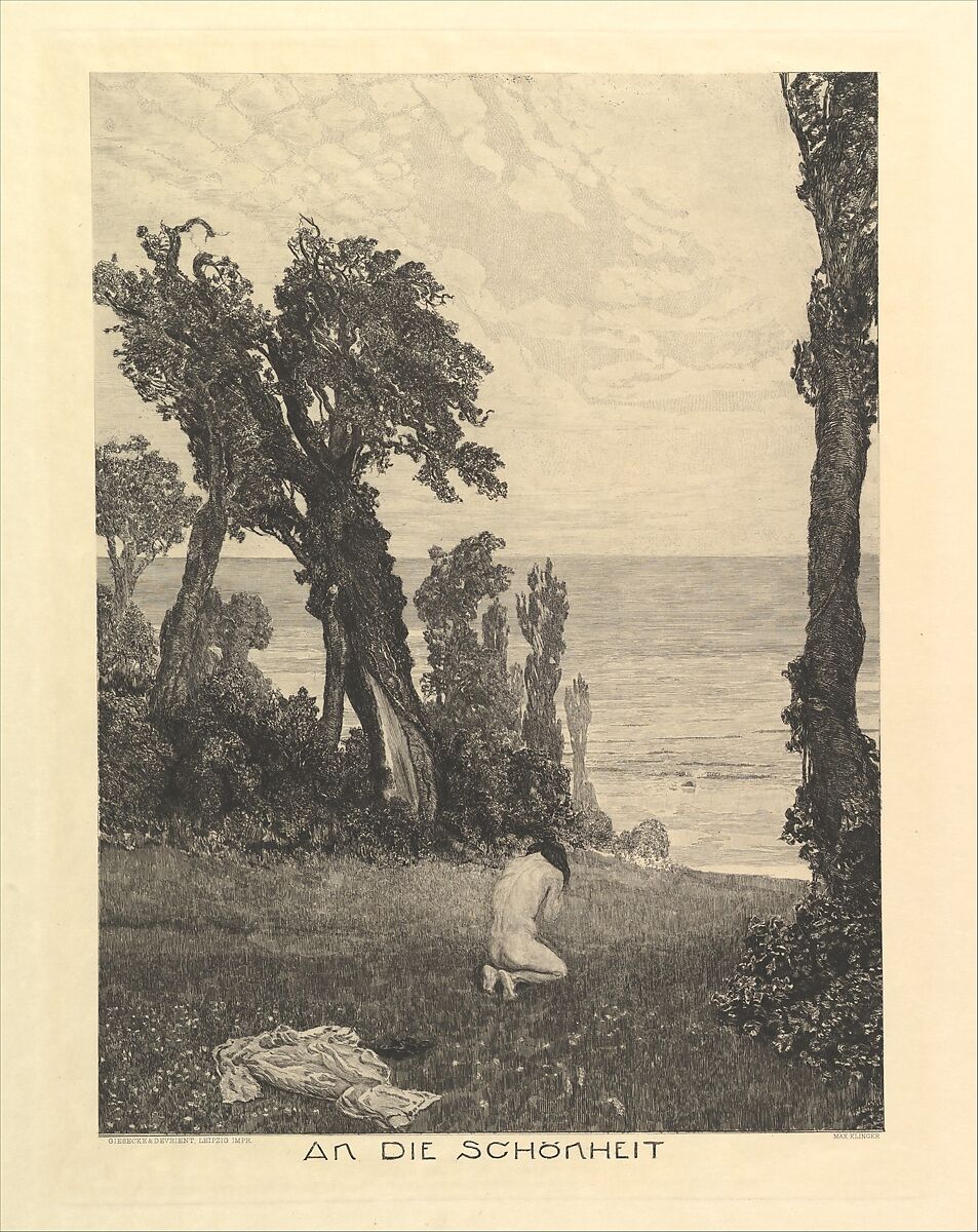 An die Schönheit, from the series Vom Tode Zweiter Teil, Max Klinger (German, Leipzig 1857–1920 Großjena), Engraving and etching 