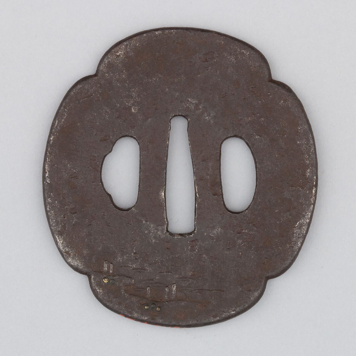 Sword Guard (Tsuba), Iron, silver, copper, Japanese