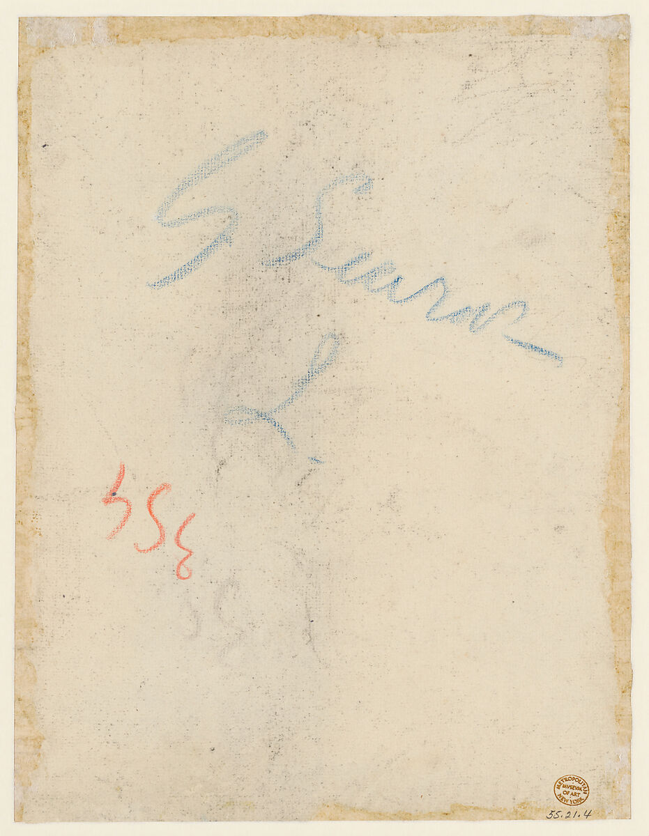 A Woman Fishing, Georges Seurat (French, Paris 1859–1891 Paris), Conté crayon