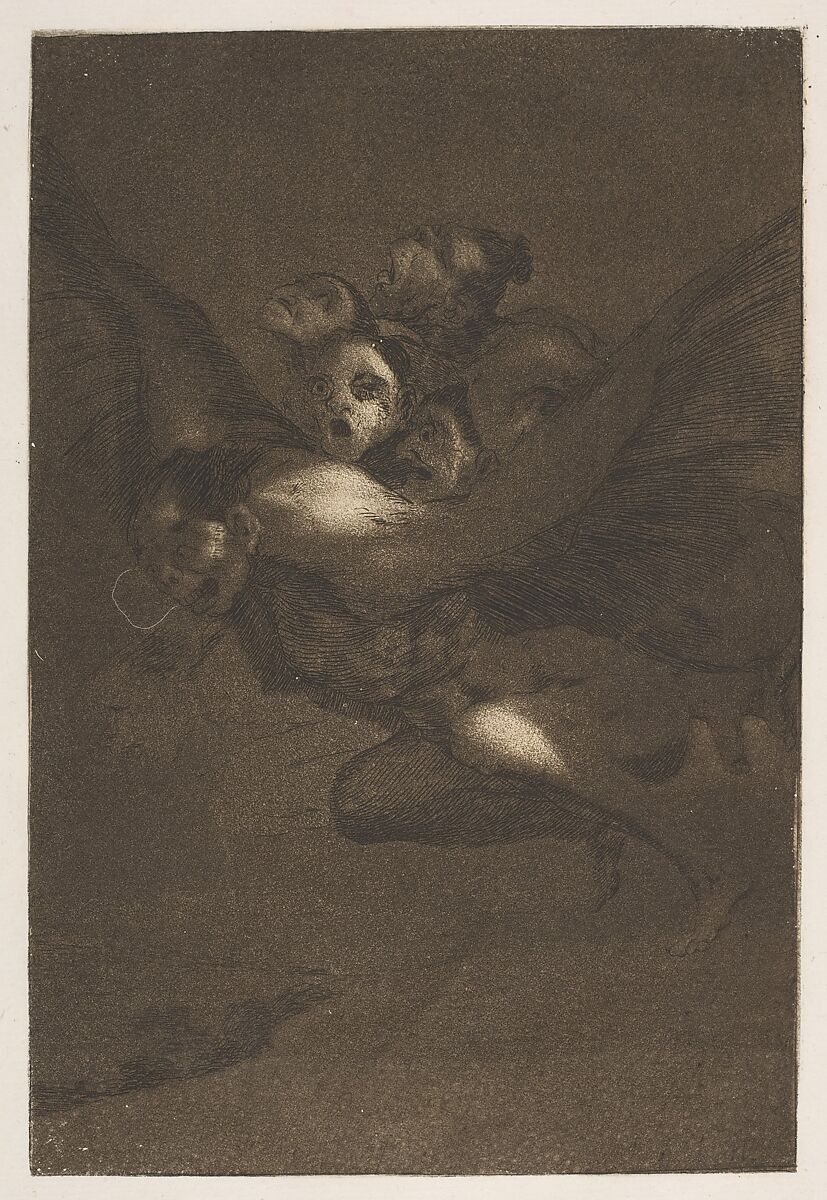 Plate 64 from "Los Caprichos": Bon Voyage (Buen Viage), Goya (Francisco de Goya y Lucientes) (Spanish, Fuendetodos 1746–1828 Bordeaux), Etching, burnished aquatint, burin 