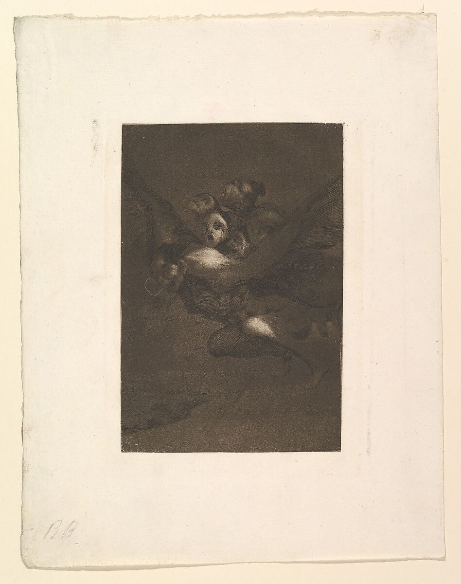 Plate 64 from "Los Caprichos": Bon Voyage (Buen Viage), Goya (Francisco de Goya y Lucientes) (Spanish, Fuendetodos 1746–1828 Bordeaux), Etching, burnished aquatint, burin