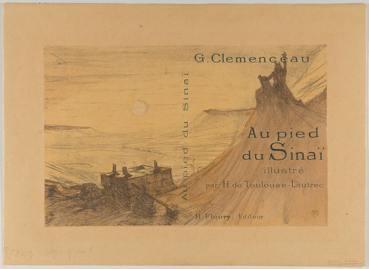 Au Pied du Sinaï, Henri de Toulouse-Lautrec (French, Albi 1864–1901 Saint-André-du-Bois), Lithograph printed in five colors on vellum 