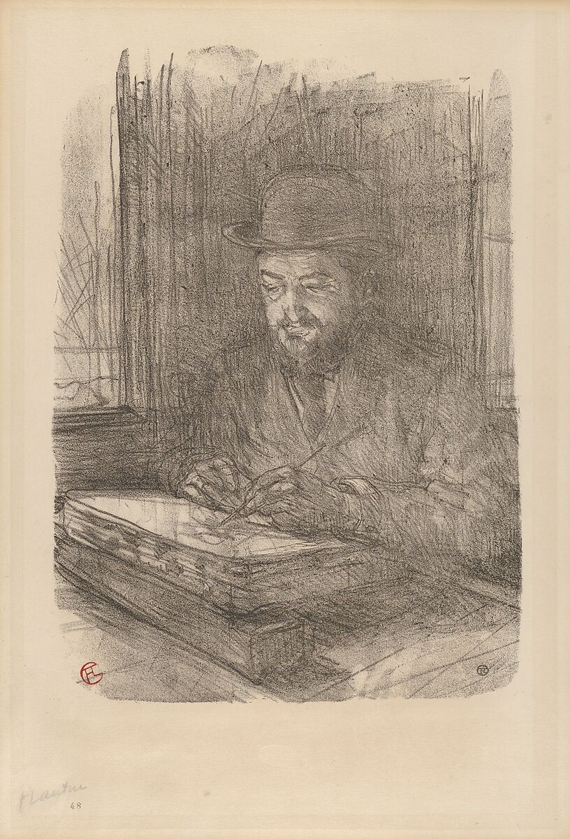 The Master Printmaker:  Adolphe Albert, Henri de Toulouse-Lautrec (French, Albi 1864–1901 Saint-André-du-Bois), Lithograph printed in black on wove paper 