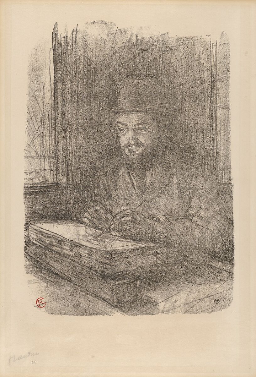 The Master Printmaker:  Adolphe Albert, Henri de Toulouse-Lautrec (French, Albi 1864–1901 Saint-André-du-Bois), Lithograph printed in black on wove paper 