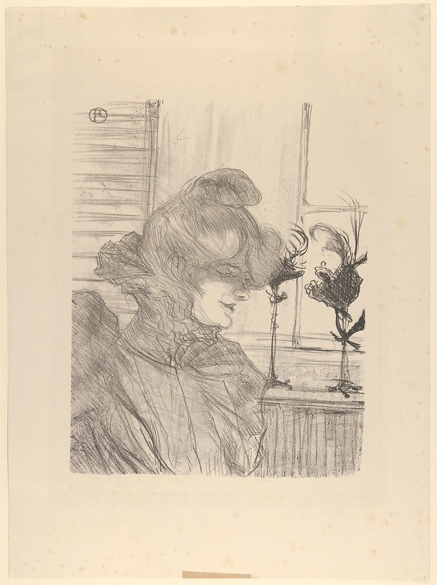 Louise Blouet "Le Margoin", Henri de Toulouse-Lautrec (French, Albi 1864–1901 Saint-André-du-Bois), Lithograph on vellum 