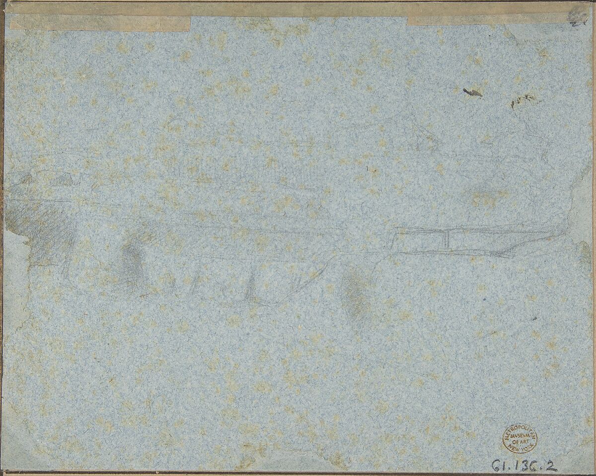 Scene in a Tavern at Civita Vecchia, Jean-Baptiste Carpeaux (French, Valenciennes 1827–1875 Courbevoie), Pen and black ink on blue paper