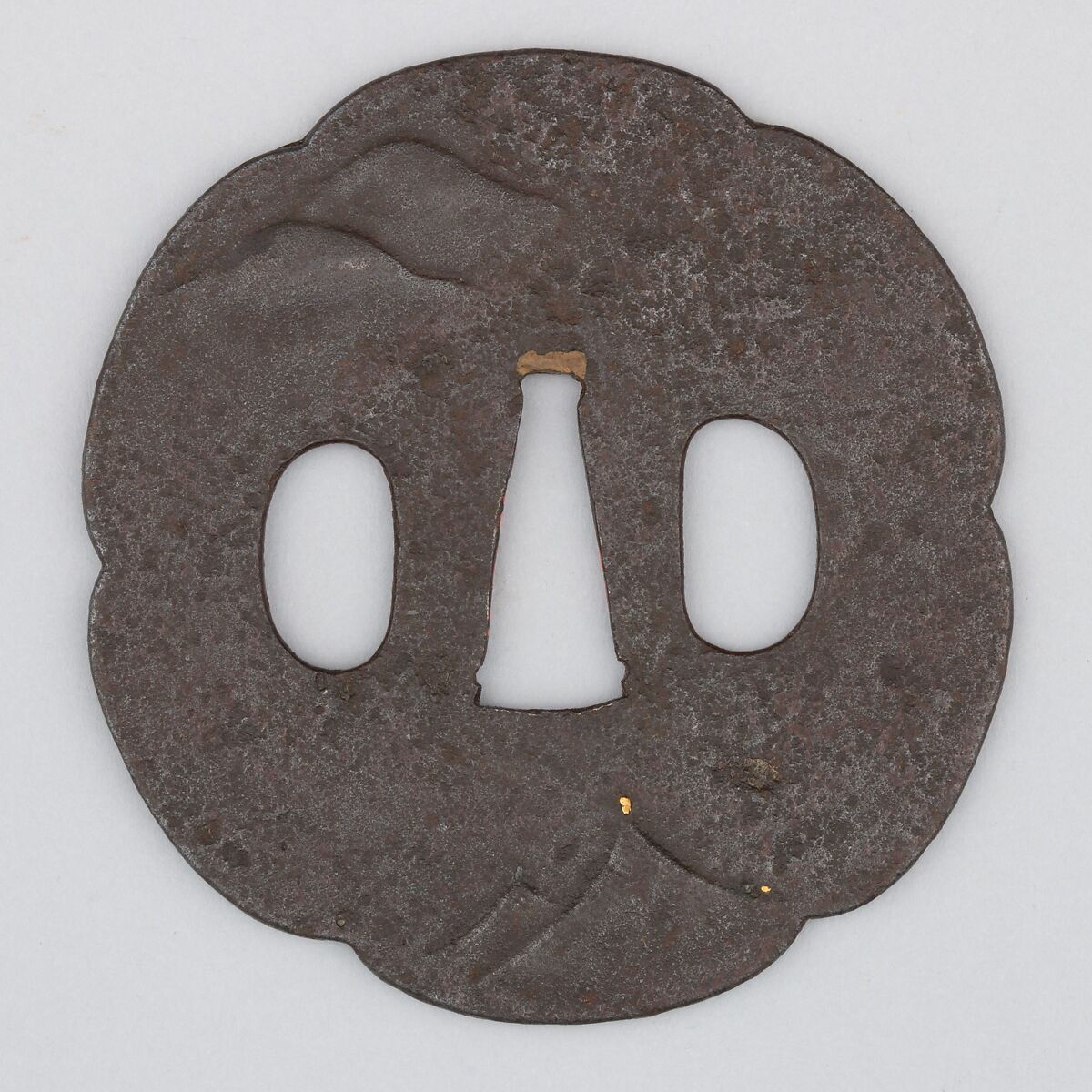 Sword Guard (Tsuba), Iron, copper, Japanese