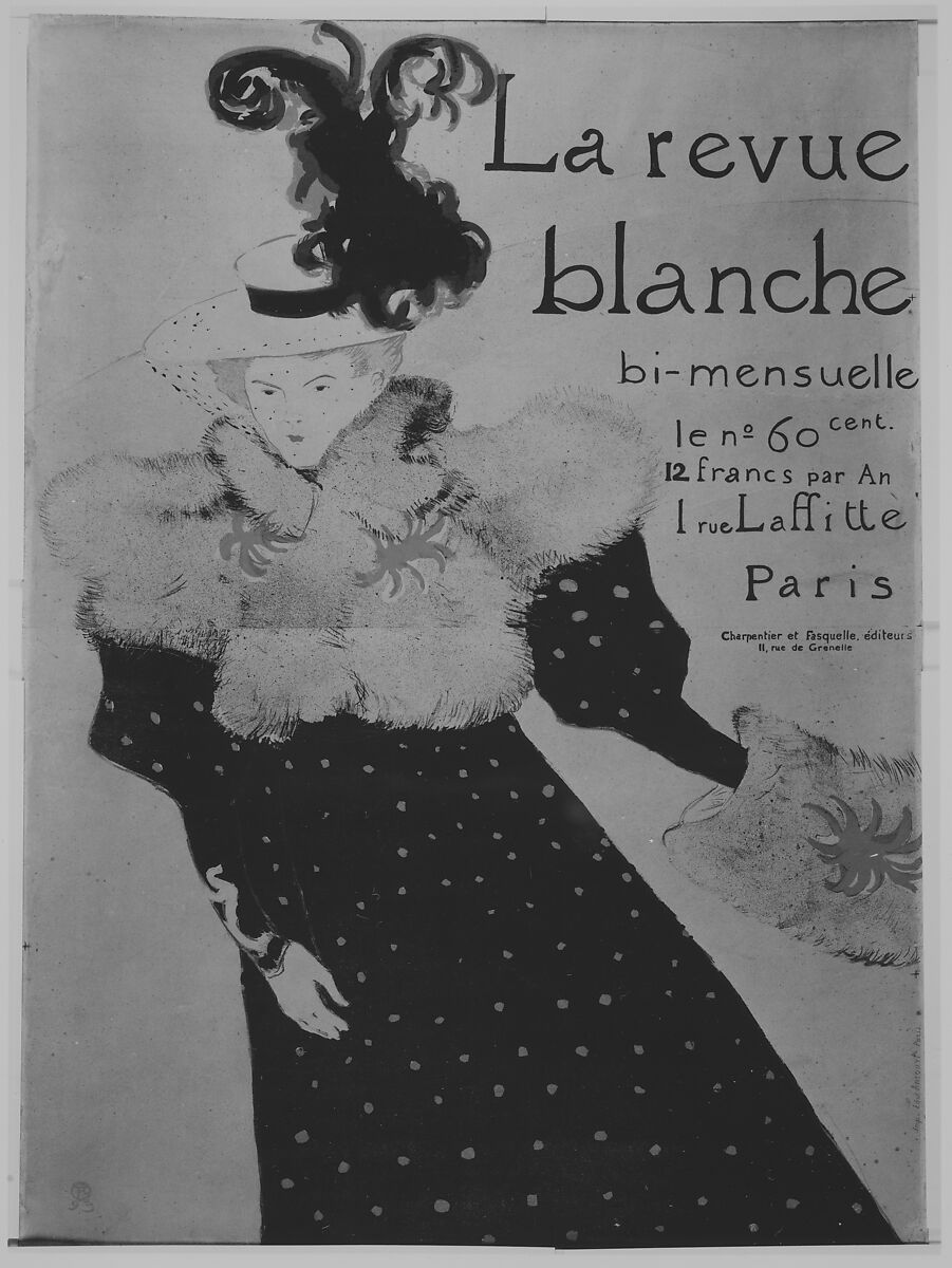 La Revue Blanche, Henri de Toulouse-Lautrec (French, Albi 1864–1901 Saint-André-du-Bois), Lithograph printed in four colors on machine wove paper 