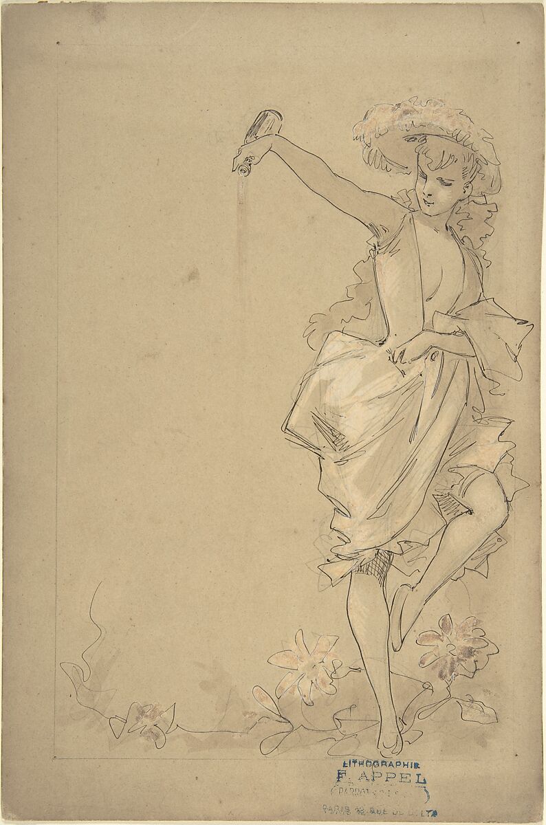 Jewish Woman of Algiers Seated on the Ground, Théodore Chassériau (French, Le Limon, Saint-Domingue, West Indies 1819–1856 Paris), Watercolor over graphite on wove paper (trimmed and laid down on blue wove paper)