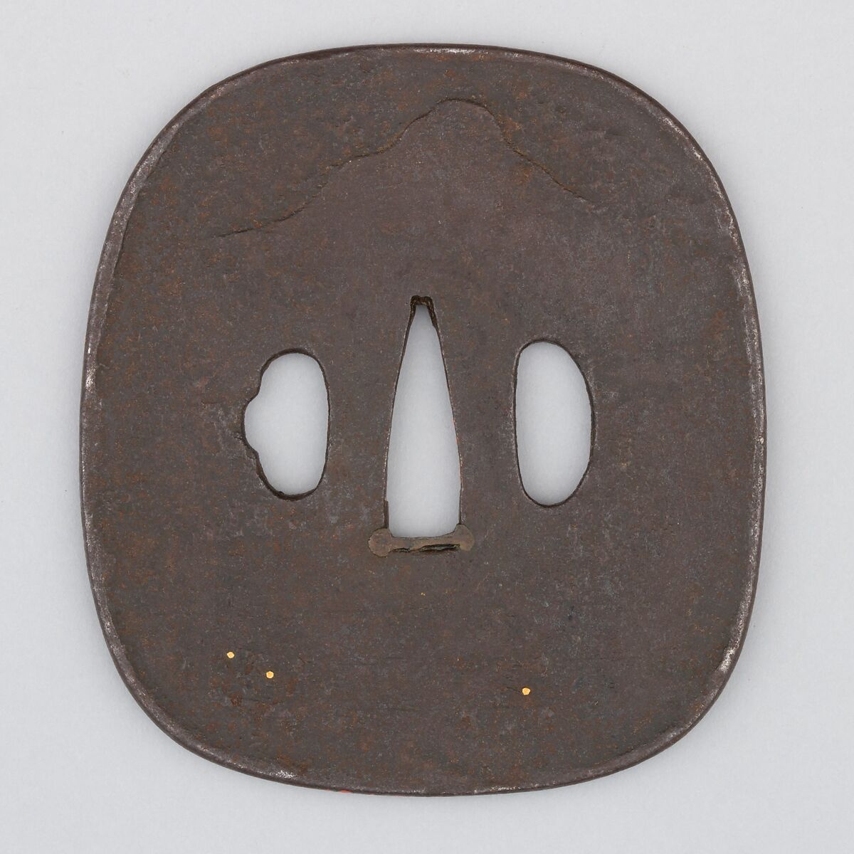 Sword Guard (Tsuba), Iron, copper, Japanese