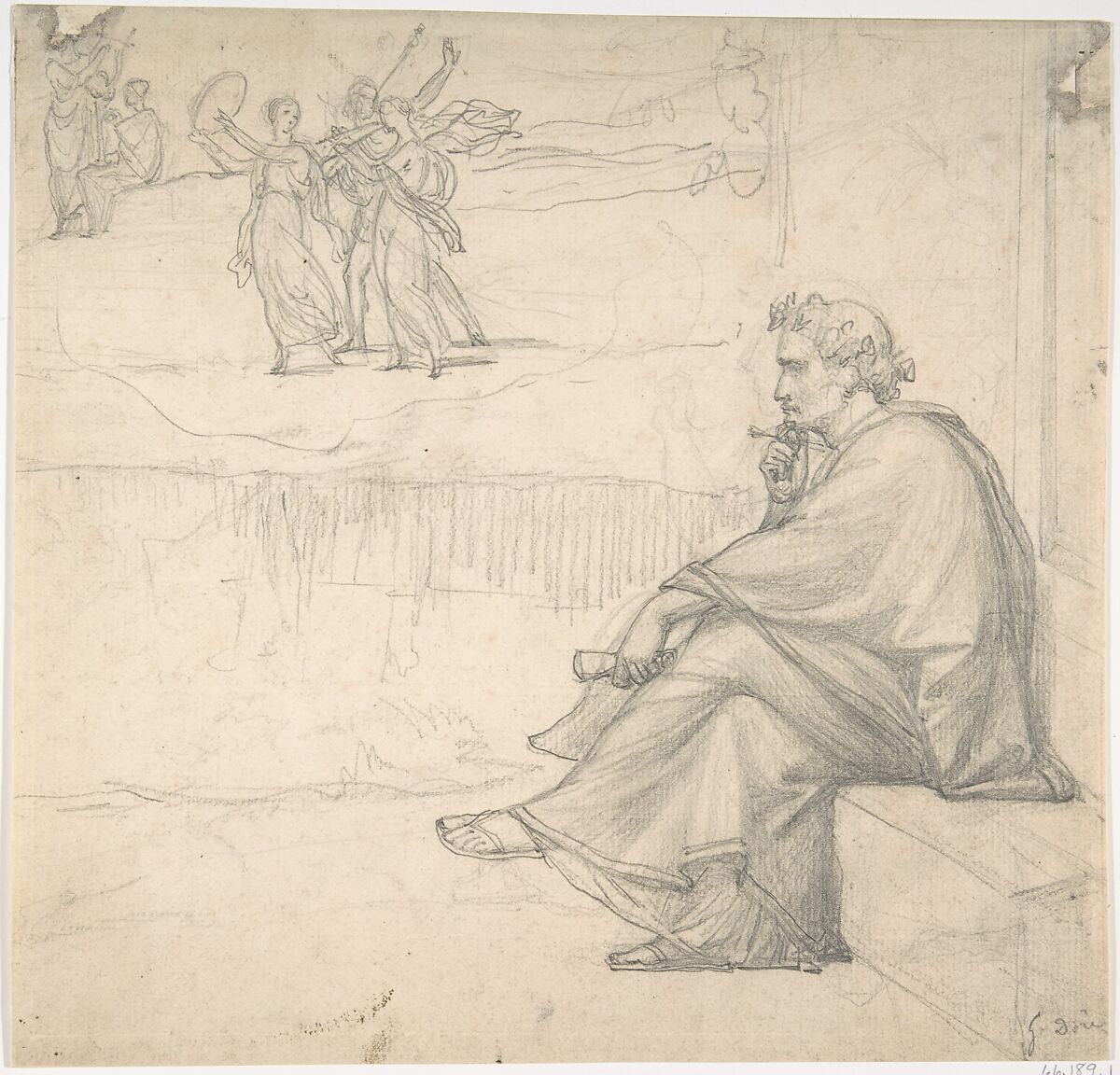 Gustave Doré, Male figure in classical costume