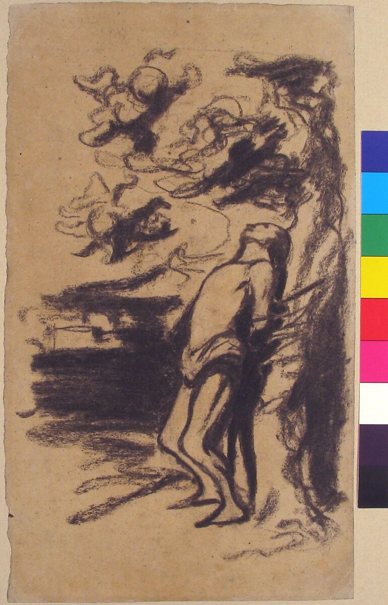 Saint Sebastian, Honoré Daumier (French, Marseilles 1808–1879 Valmondois), Charcoal on wove paper