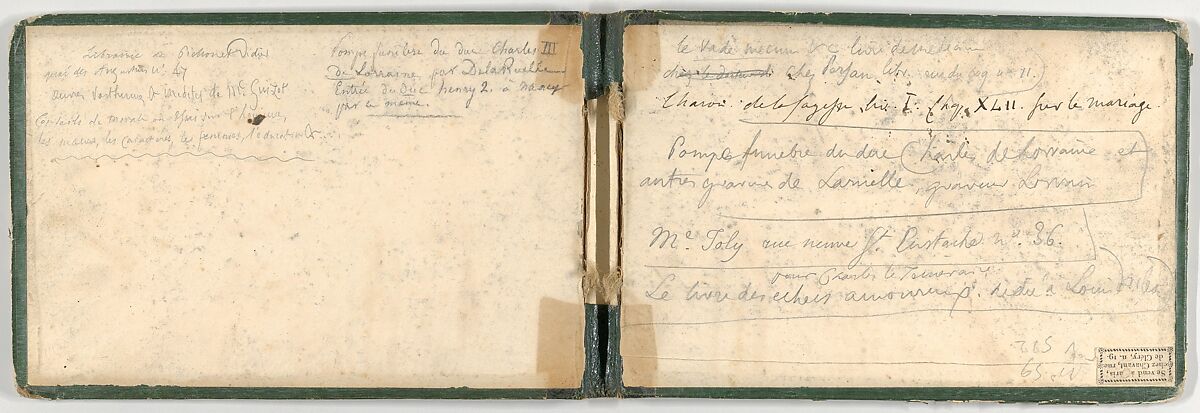 Sketchbook with views of Tours, France and its environs, Eugène Delacroix (French, Charenton-Saint-Maurice 1798–1863 Paris), Graphite and watercolor on wove paper