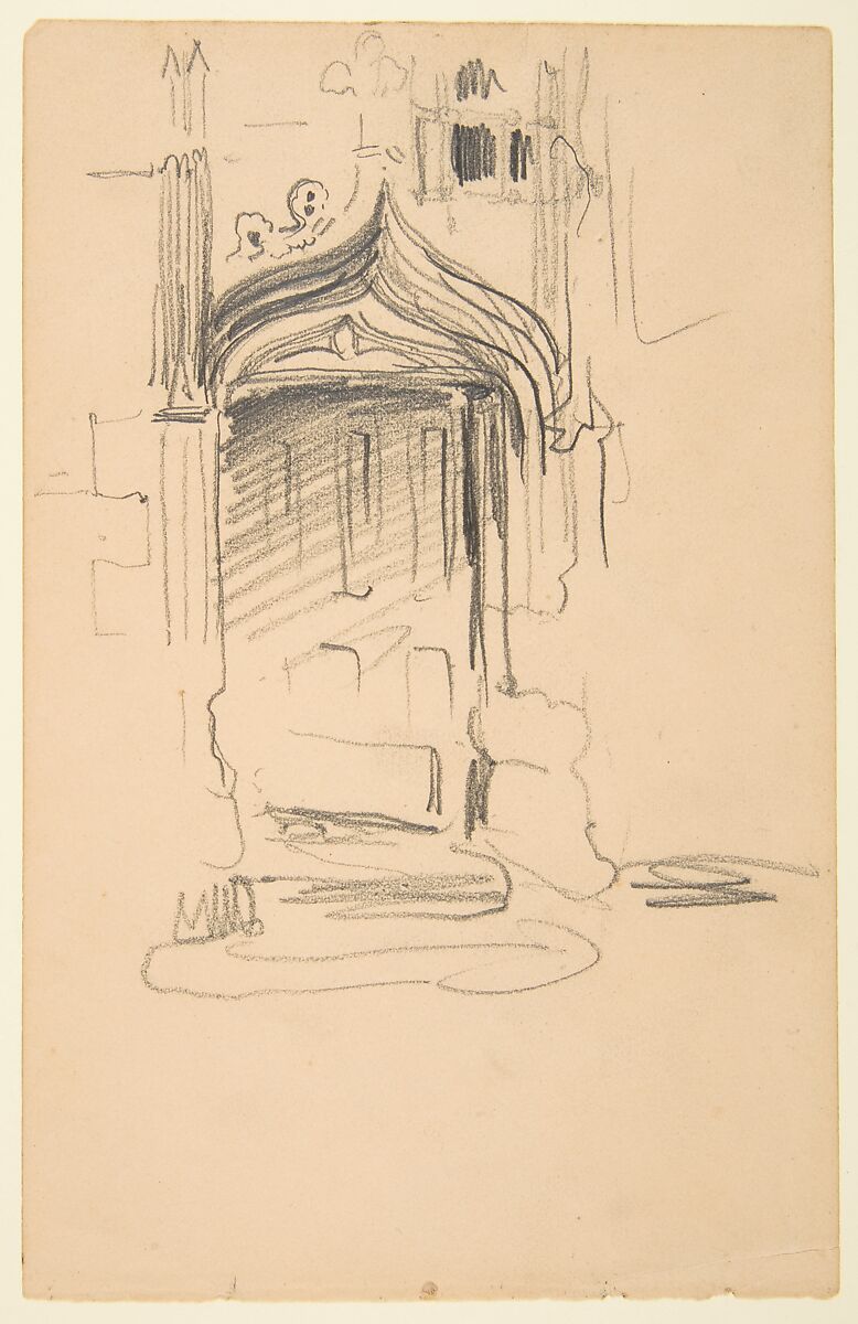 Sketchbook with views of Tours, France and its environs, Eugène Delacroix (French, Charenton-Saint-Maurice 1798–1863 Paris), Graphite and watercolor on wove paper