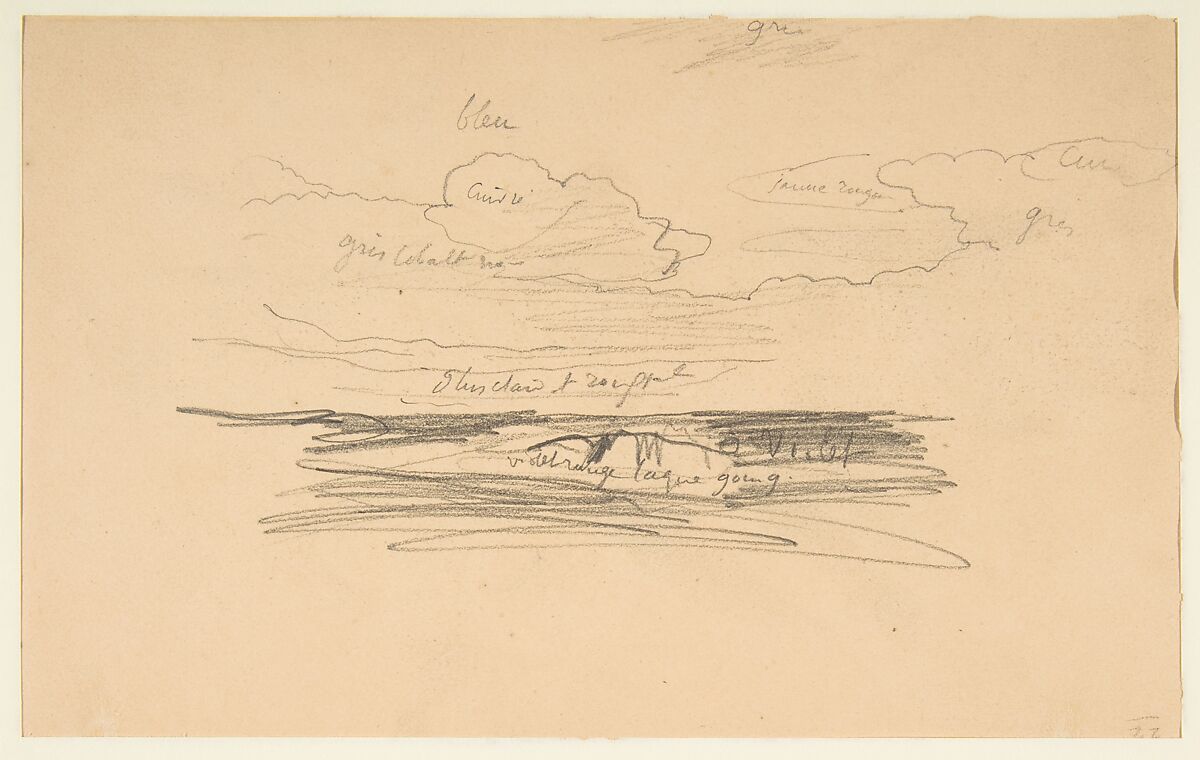 Sketchbook with views of Tours, France and its environs, Eugène Delacroix (French, Charenton-Saint-Maurice 1798–1863 Paris), Graphite and watercolor on wove paper