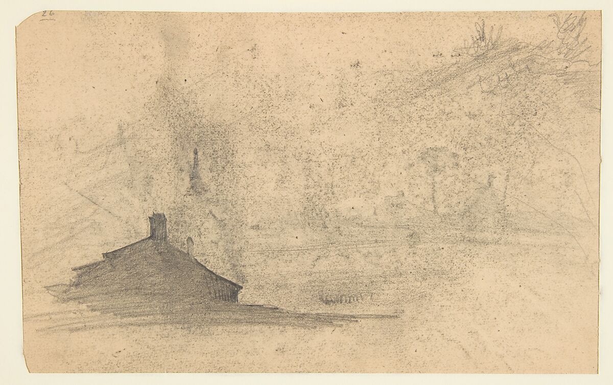 Sketchbook with views of Tours, France and its environs, Eugène Delacroix (French, Charenton-Saint-Maurice 1798–1863 Paris), Graphite and watercolor on wove paper