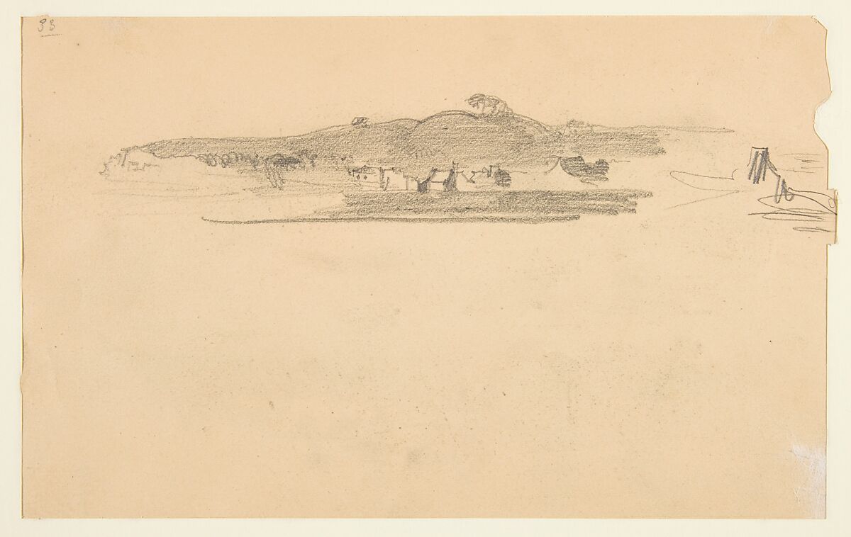 Sketchbook with views of Tours, France and its environs, Eugène Delacroix (French, Charenton-Saint-Maurice 1798–1863 Paris), Graphite and watercolor on wove paper