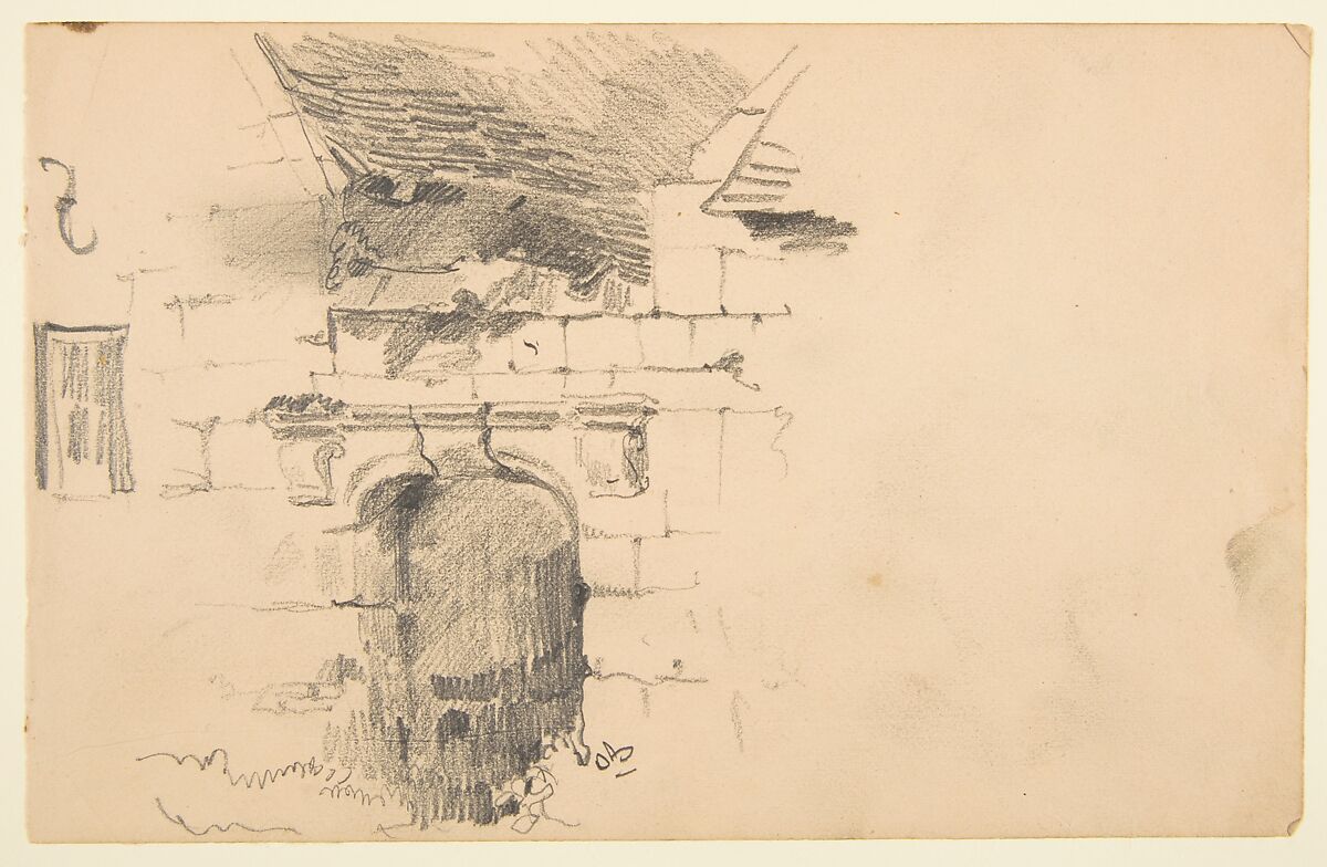 Sketchbook with views of Tours, France and its environs, Eugène Delacroix (French, Charenton-Saint-Maurice 1798–1863 Paris), Graphite and watercolor on wove paper