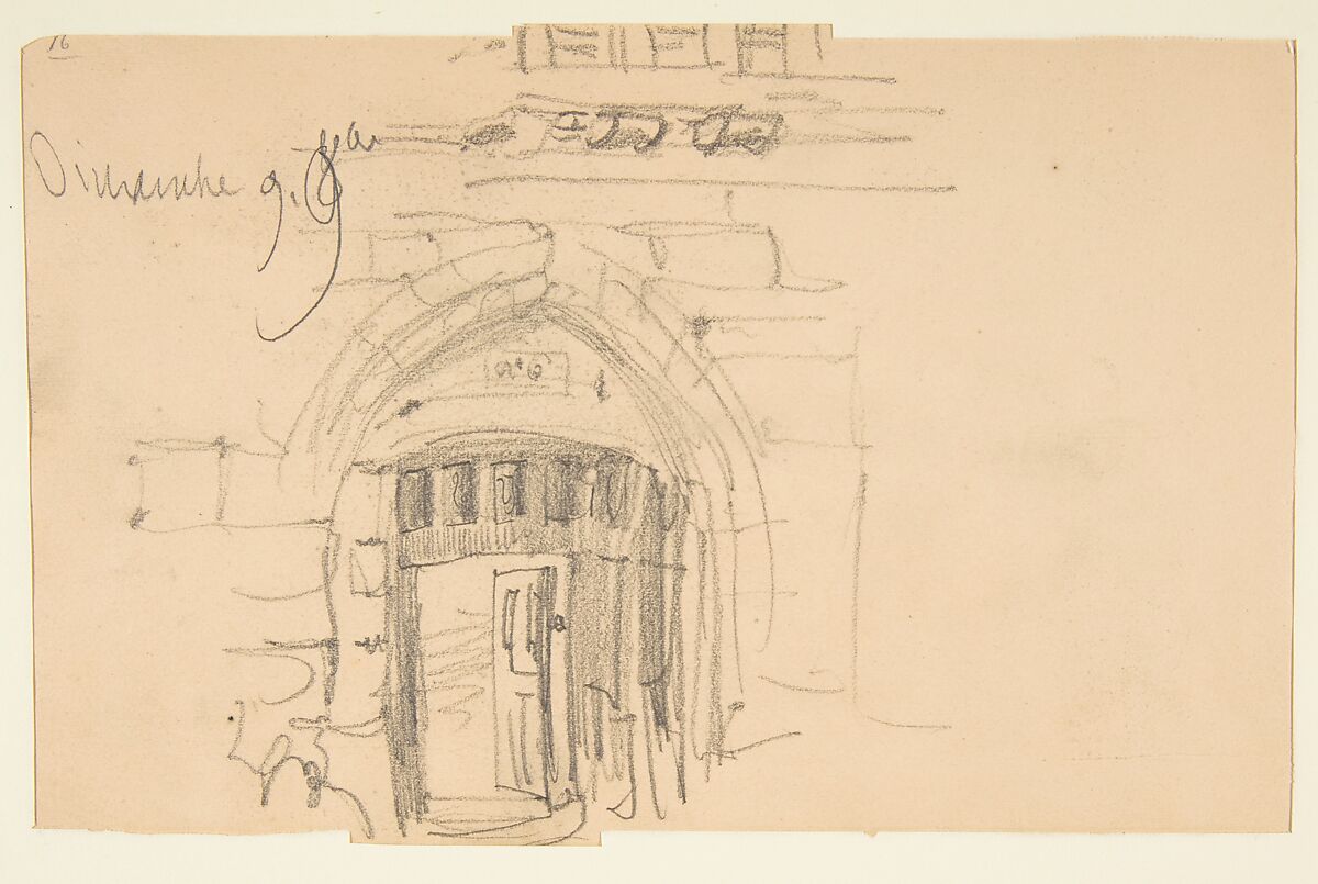 Sketchbook with views of Tours, France and its environs, Eugène Delacroix (French, Charenton-Saint-Maurice 1798–1863 Paris), Graphite and watercolor on wove paper