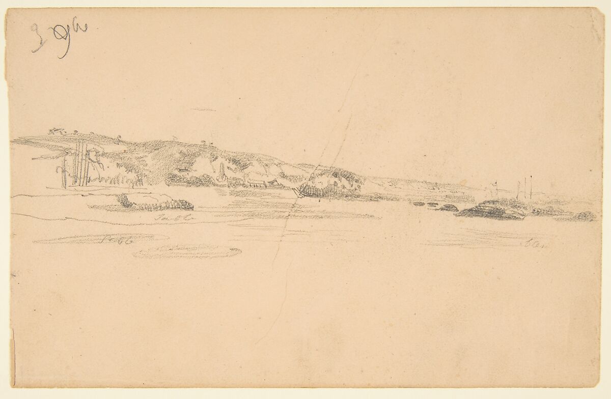 Sketchbook with views of Tours, France and its environs, Eugène Delacroix (French, Charenton-Saint-Maurice 1798–1863 Paris), Graphite and watercolor on wove paper