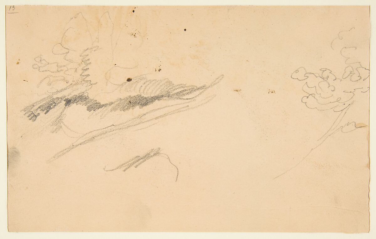 Sketchbook with views of Tours, France and its environs, Eugène Delacroix (French, Charenton-Saint-Maurice 1798–1863 Paris), Graphite and watercolor on wove paper