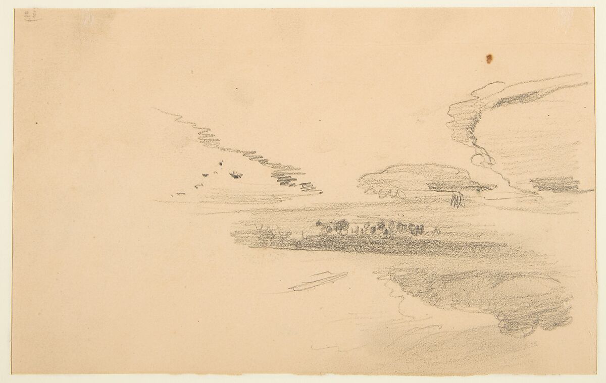 Sketchbook with views of Tours, France and its environs, Eugène Delacroix (French, Charenton-Saint-Maurice 1798–1863 Paris), Graphite and watercolor on wove paper
