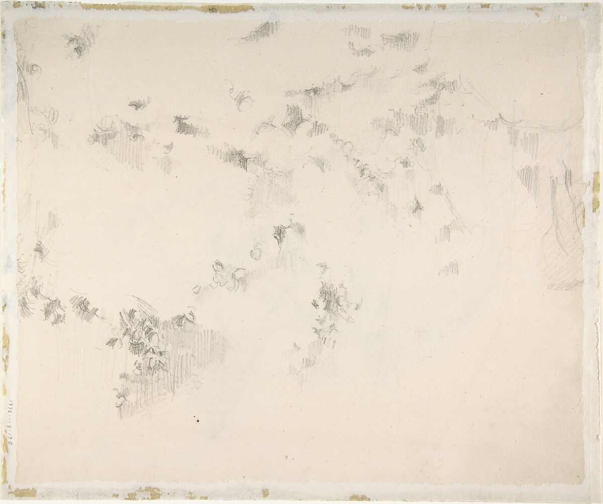 Portrait of the Artist (recto); Fragment of a Landscape Study (verso), Paul Cézanne (French, Aix-en-Provence 1839–1906 Aix-en-Provence), Graphite