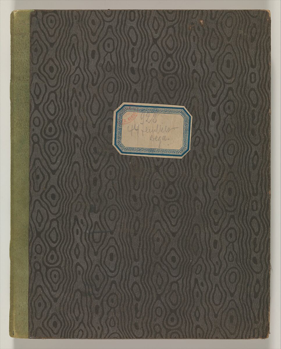 Album of Forty-five Figure Studies, Edgar Degas (French, Paris 1834–1917 Paris), Black chalk on thin, eggshell paper