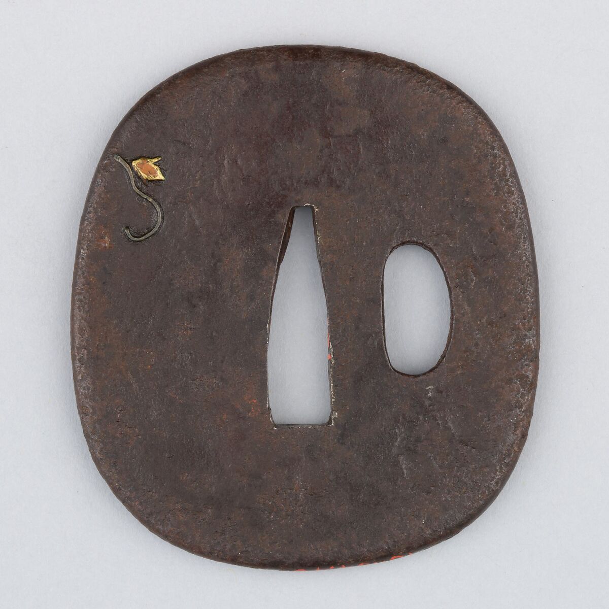 Sword Guard (Tsuba), Iron, copper, gold, Japanese