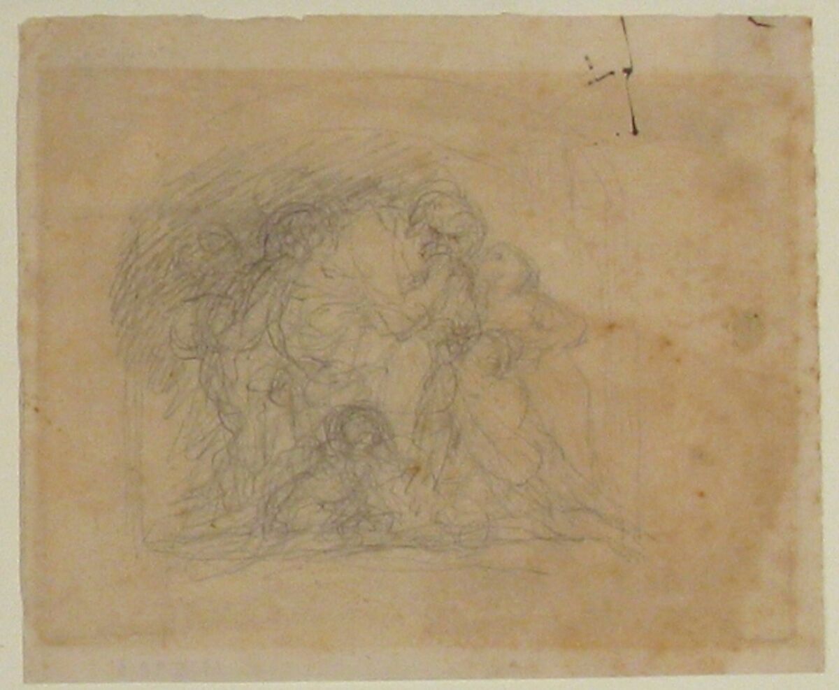 Study for the Ugolino Group, Jean-Baptiste Carpeaux (French, Valenciennes 1827–1875 Courbevoie), Graphite